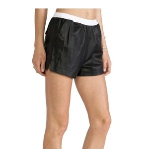 T by Alexander Wang Leather Shorts